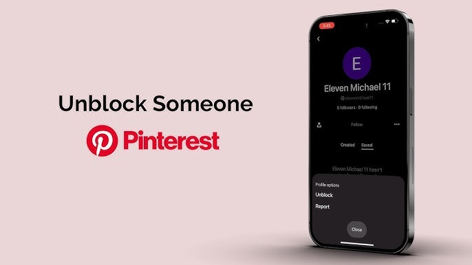 How to unblock someone on Pinterest?