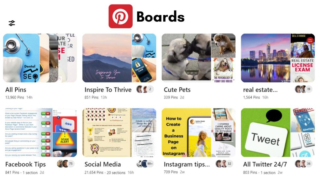 Basic Features of Pinterest Boards